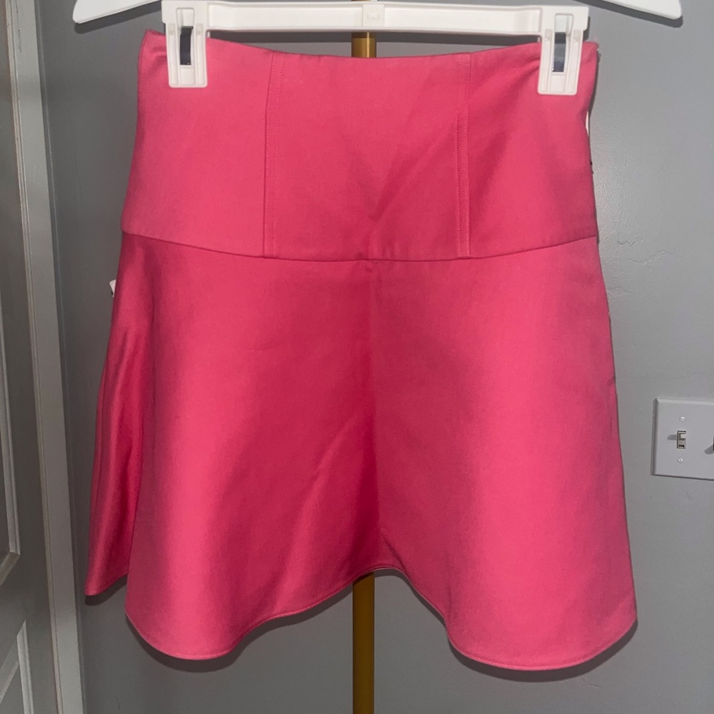 RED Valentino Bright Pink A-Line Skirt
